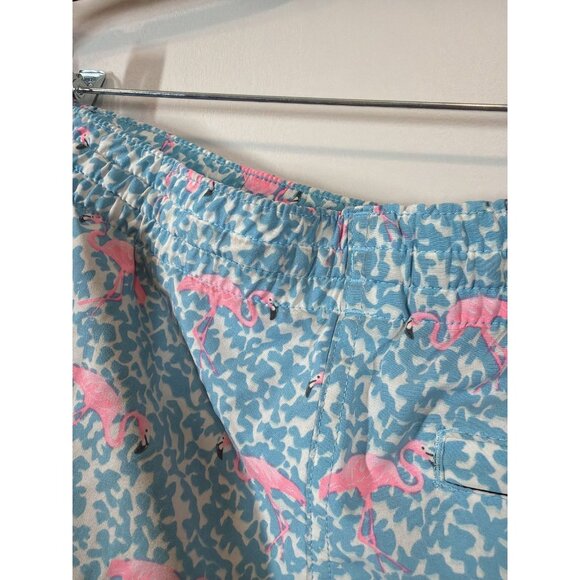 Chubbies Blue Flamingo Swim Trunks M The Domingos Are For Flamingos 5.5 Inseam - Picture 7 of 8